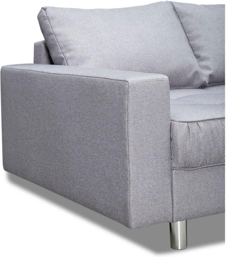 COLLECTION AB Hoekbank Cannes L-vorm met hocker inclusief slaapfunctie - Foto 2