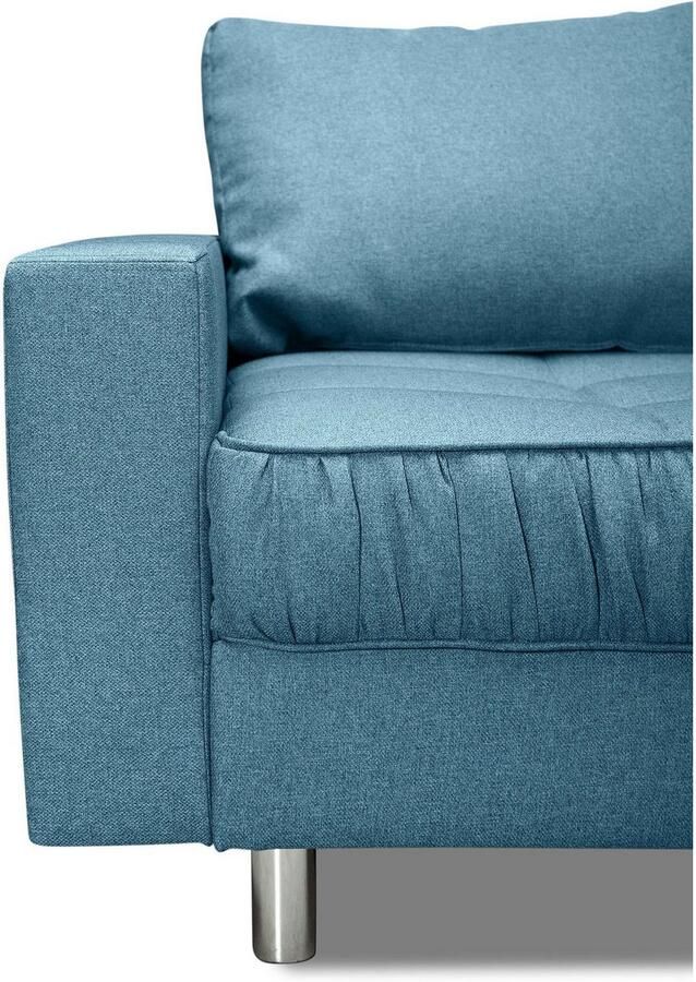 COLLECTION AB Hoekbank Cannes L-vorm met hocker inclusief slaapfunctie - Foto 3