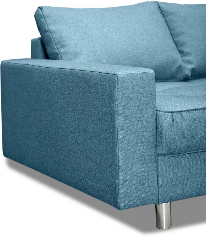 COLLECTION AB Hoekbank Cannes L-vorm met hocker inclusief slaapfunctie