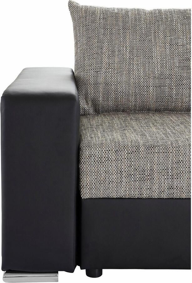 COLLECTION AB Hoekbank John L-vorm met bedfunctie bedlade en geïntegreerd rek - Foto 6