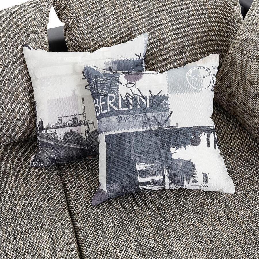 COLLECTION AB Hoekbank John L-vorm met bedfunctie bedlade en geïntegreerd rek - Foto 2