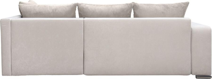 COLLECTION AB Hoekbank John L-vorm Verstelbare armleuning slaapfunctie bedlade ottomane aan beide zijden monteerbaar - Foto 9