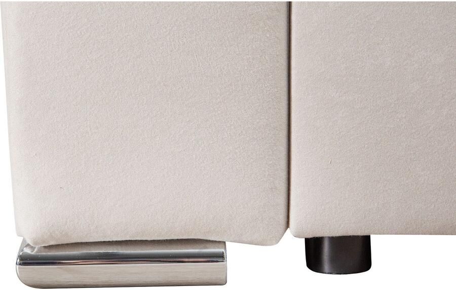 COLLECTION AB Hoekbank John L-vorm Verstelbare armleuning slaapfunctie bedlade ottomane aan beide zijden monteerbaar - Foto 9