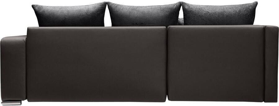 COLLECTION AB Hoekbank John L-vorm Verstelbare armleuning slaapfunctie bedlade ottomane aan beide zijden monteerbaar - Foto 12