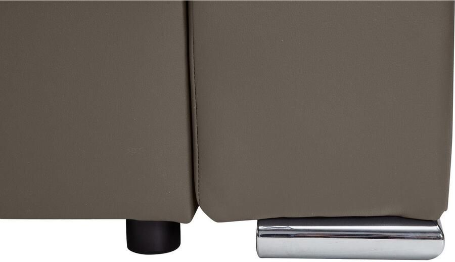 COLLECTION AB Hoekbank John L-vorm Verstelbare armleuning slaapfunctie bedlade ottomane aan beide zijden monteerbaar - Foto 10