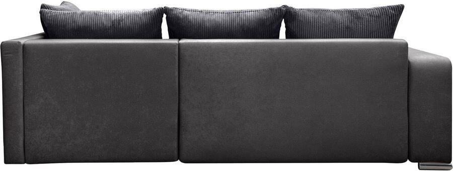 COLLECTION AB Hoekbank John L-vorm Verstelbare armleuning slaapfunctie bedlade ottomane aan beide zijden monteerbaar - Foto 10