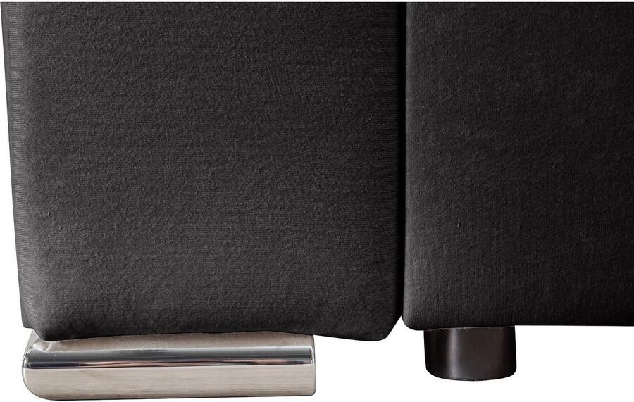 COLLECTION AB Hoekbank John L-vorm Verstelbare armleuning slaapfunctie bedlade ottomane aan beide zijden monteerbaar - Foto 5