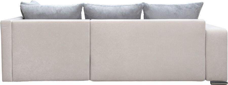 COLLECTION AB Hoekbank John L-vorm Verstelbare armleuning slaapfunctie bedlade ottomane aan beide zijden monteerbaar - Foto 9