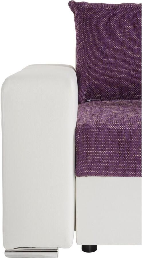 COLLECTION AB Hoekbank John L-vorm Verstelbare armleuning slaapfunctie bedlade ottomane aan beide zijden monteerbaar - Foto 8