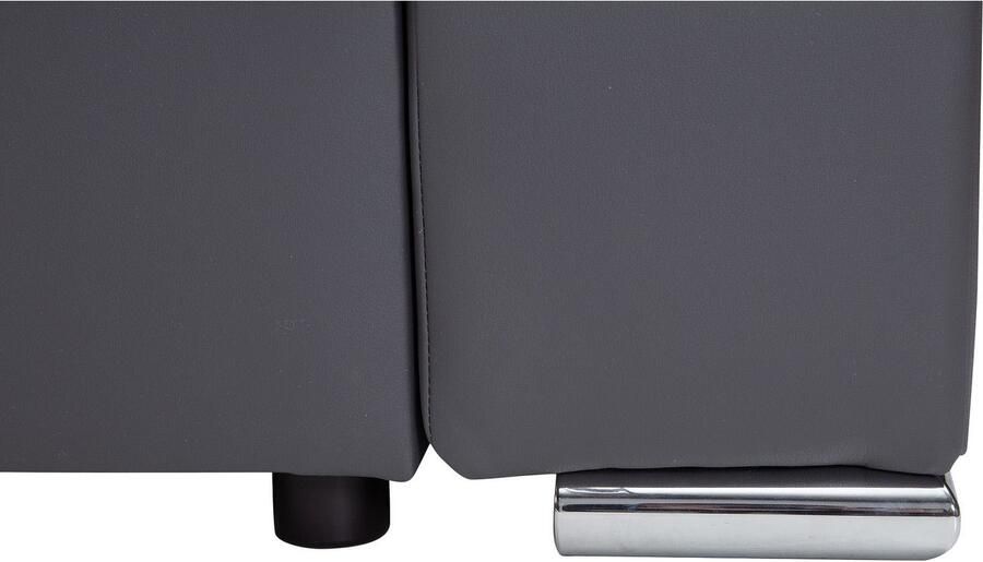 COLLECTION AB Hoekbank John L-vorm Verstelbare armleuning slaapfunctie bedlade ottomane aan beide zijden monteerbaar - Foto 6