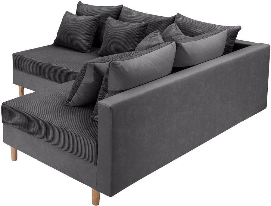 COLLECTION AB Hoekbank L-model Hoekbank ottomane aan de rechterzijde monteerbaar comfortabele Bonnell-pocketvering