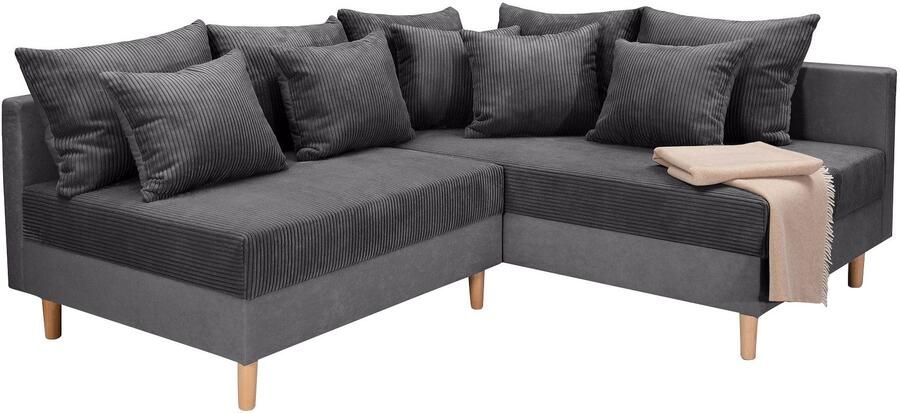 COLLECTION AB Hoekbank L-model Hoekbank ottomane aan de rechterzijde monteerbaar comfortabele Bonnell-pocketvering - Foto 6