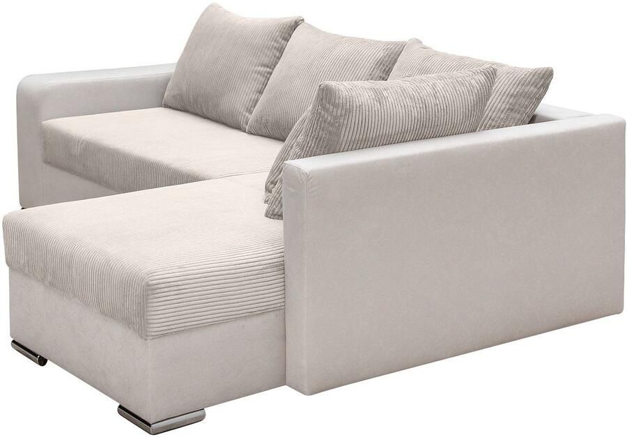 COLLECTION AB Hoekbank L-model Regalarmleuning met LED RGB verlichting bedfunctie en bedbox - Foto 4