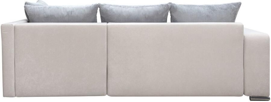 COLLECTION AB Hoekbank L-model Regalarmleuning met LED RGB verlichting bedfunctie en bedbox - Foto 11