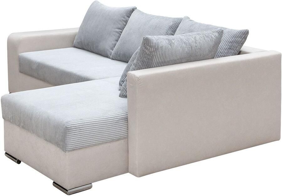 COLLECTION AB Hoekbank L-model Regalarmleuning met LED RGB verlichting bedfunctie en bedbox - Foto 4