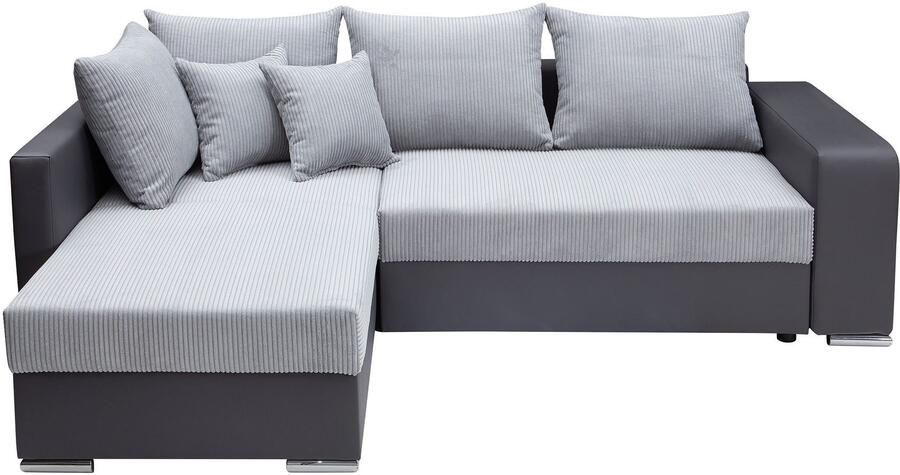 COLLECTION AB Hoekbank L-model Regalarmleuning met LED RGB verlichting bedfunctie en bedbox - Foto 8