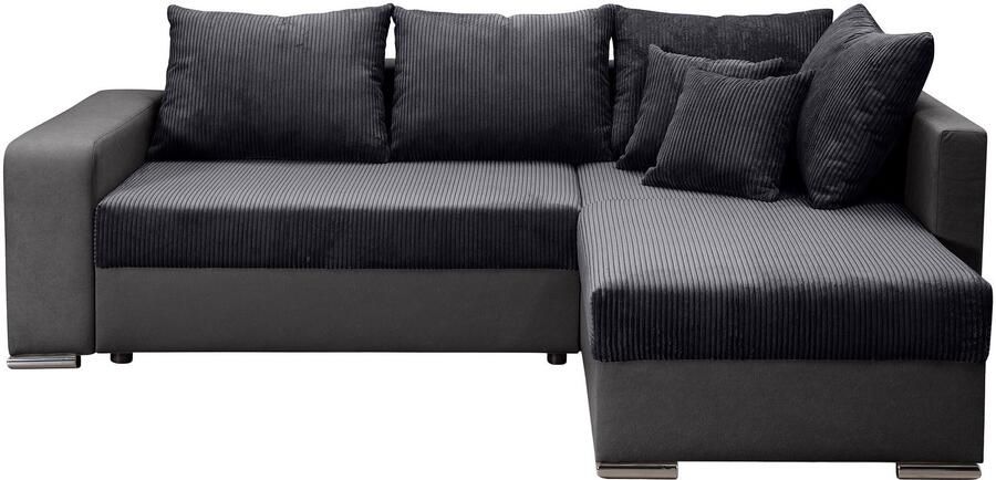 COLLECTION AB Hoekbank L-model Regalarmleuning met LED RGB verlichting bedfunctie en bedbox - Foto 8