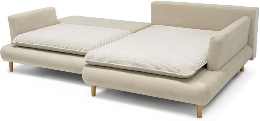 COLLECTION AB Hoekbank Mandela L-vorm met slaapfunctie en bedkist - Foto 3