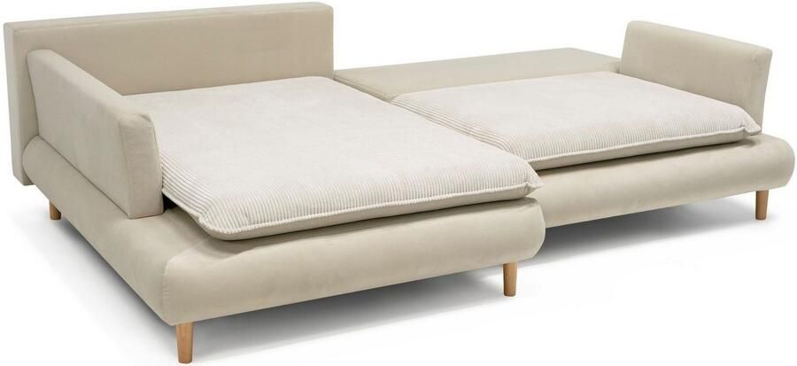 COLLECTION AB Hoekbank Mandela L-vorm met slaapfunctie en bedkist - Foto 2