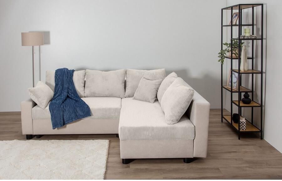 COLLECTION AB Hoekbank Parma L-vorm met slaapfunctie en bedlade inclusief kussens bonell-federkern - Foto 12