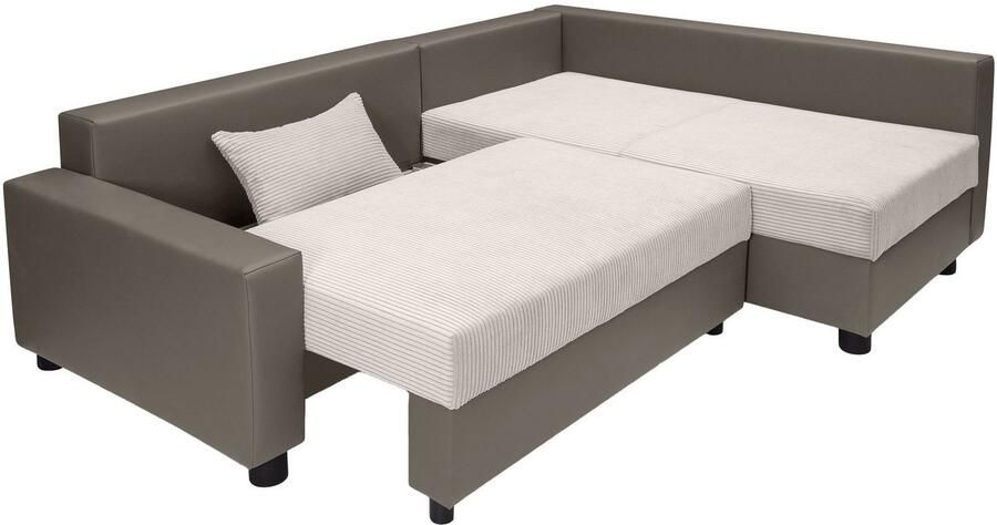 COLLECTION AB Hoekbank Parma L-vorm met slaapfunctie en bedlade inclusief kussens bonell-federkern - Foto 9