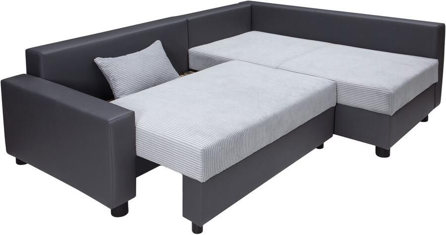 COLLECTION AB Hoekbank Parma L-vorm met slaapfunctie en bedlade inclusief kussens bonell-federkern - Foto 9