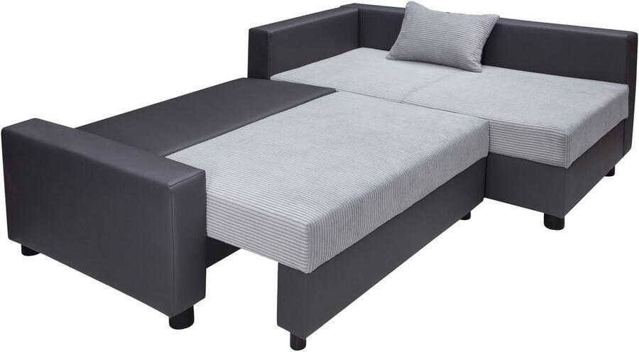 COLLECTION AB Hoekbank Parma L-vorm met slaapfunctie en bedlade inclusief kussens bonell-federkern - Foto 7