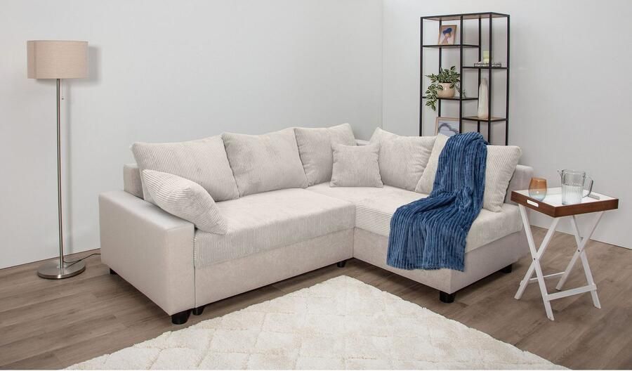 COLLECTION AB Hoekbank Parma L-vorm met slaapfunctie en bedlade inclusief kussens bonell-federkern - Foto 6