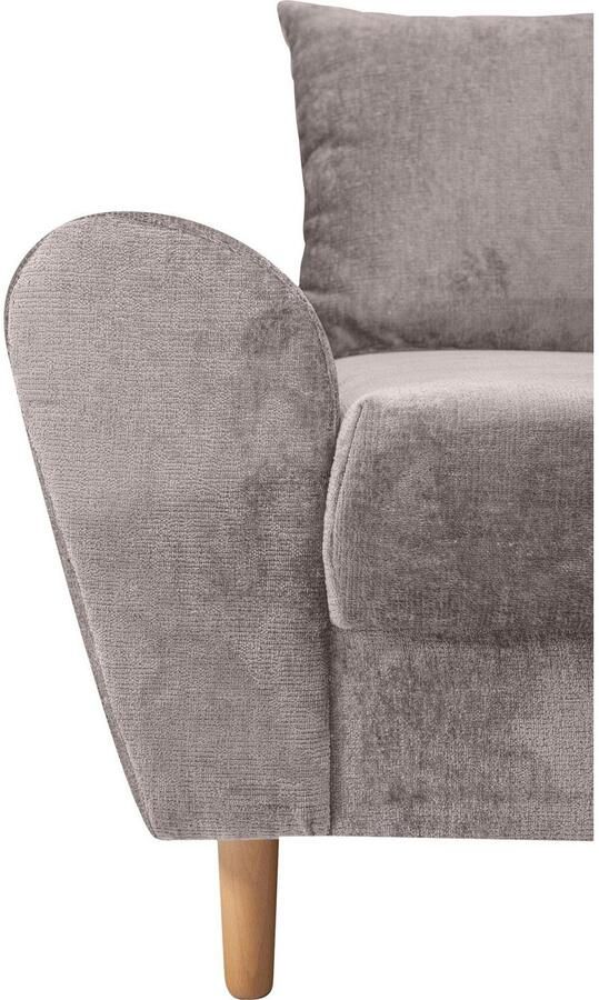 COLLECTION AB Hoekbank Reims L-vorm Ottoman kan aan beide zijden worden gemonteerd inclusief slaapbank functie en poef voetenbank - Foto 4