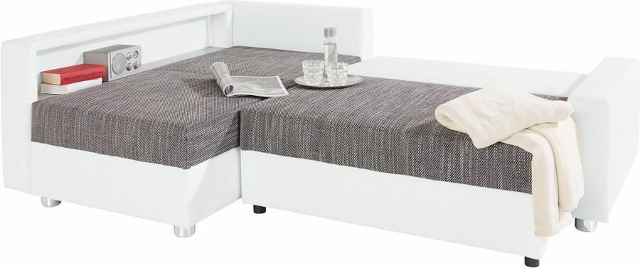 COLLECTION AB Hoekbank Relax L-vorm inclusief slaapfunctie binnenvering naar keuze met rgb-ledverlichting - Foto 13