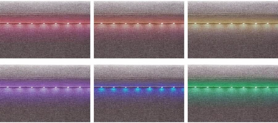 COLLECTION AB Hoekbank Relax L-vorm inclusief slaapfunctie binnenvering naar keuze met rgb-ledverlichting - Foto 11
