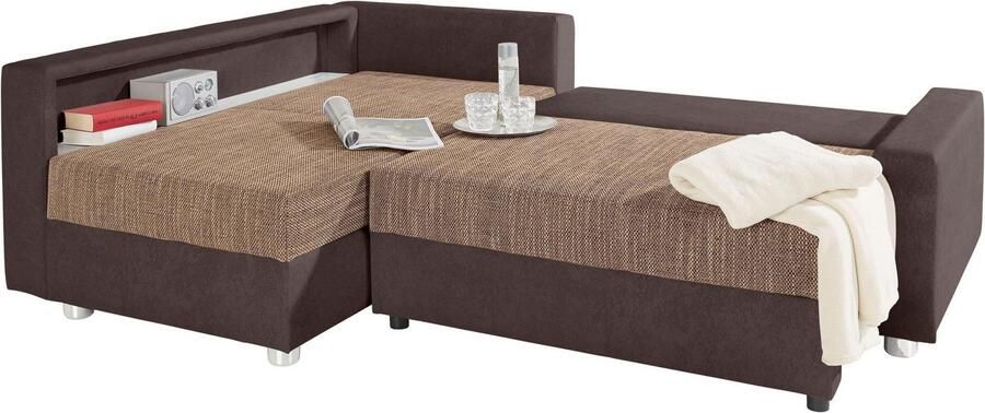 COLLECTION AB Hoekbank Relax L-vorm inclusief slaapfunctie binnenvering naar keuze met rgb-ledverlichting - Foto 6