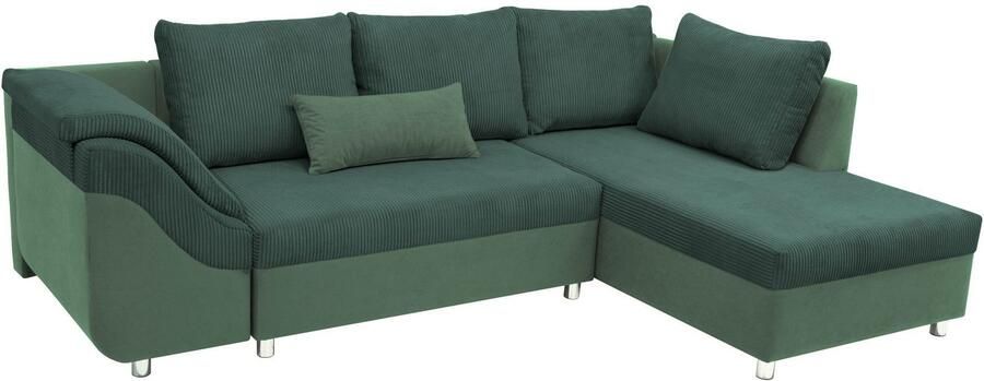 COLLECTION AB Hoekbank Sally L-vorm met en zonder slaapfunctie inclusief losse rug- en sierkussens