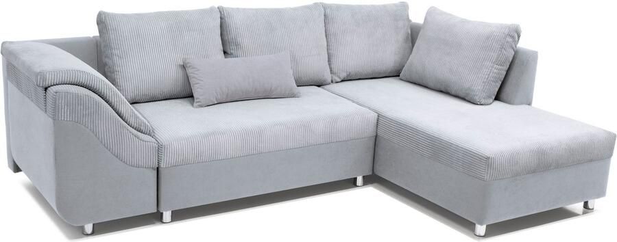 COLLECTION AB Hoekbank Sally L-vorm met en zonder slaapfunctie inclusief losse rug- en sierkussens