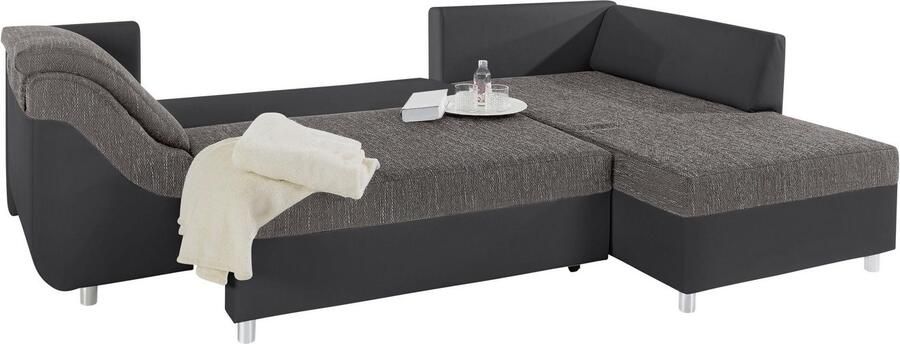 COLLECTION AB Hoekbank Sally L-vorm met en zonder slaapfunctie inclusief losse rug- en sierkussens - Foto 3