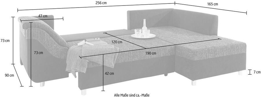 COLLECTION AB Hoekbank Sally L-vorm met en zonder slaapfunctie inclusief losse rug- en sierkussens - Foto 4