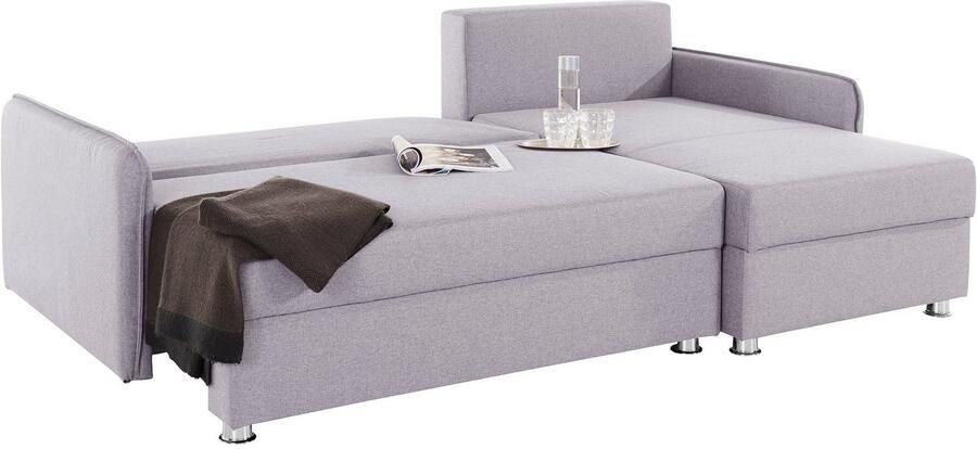 COLLECTION AB Hoekbank Sunny L-vorm met slaapfunctie en bedkist - Foto 7