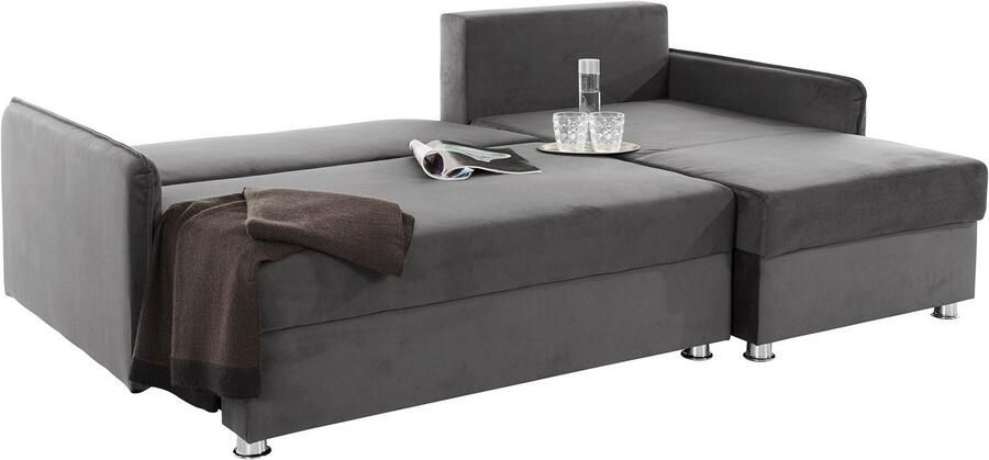 COLLECTION AB Hoekbank Sunny L-vorm met slaapfunctie en bedkist - Foto 8