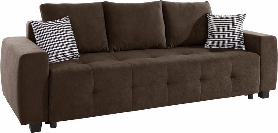 COLLECTION AB Slaapbank Bella B: 241 cm ligvlak 142x194 cm met bedfunctie bedlade & 2 sierkussens vering - Foto 3