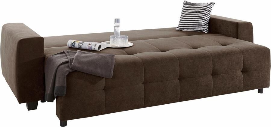 COLLECTION AB Slaapbank Bella B: 241 cm ligvlak 142x194 cm met bedfunctie bedlade & 2 sierkussens vering - Foto 4