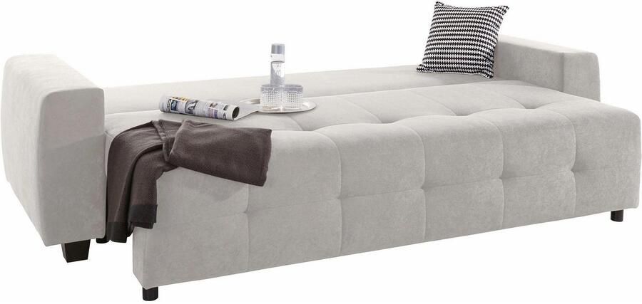 COLLECTION AB Slaapbank Bella B: 241 cm ligvlak 142x194 cm met bedfunctie bedlade & 2 sierkussens vering - Foto 4