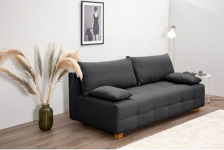 COLLECTION AB Slaapbank Bella Slaapbank bedlade bonellvering rugkussen armleuningkussen - Foto 4