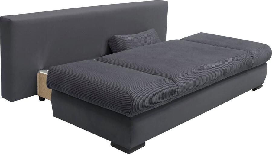 COLLECTION AB Slaapbank Chicago B: 200 cm ligvlak 146x200 cm met bedfunctie bedlade & 2 armleuningkussens vering - Foto 5
