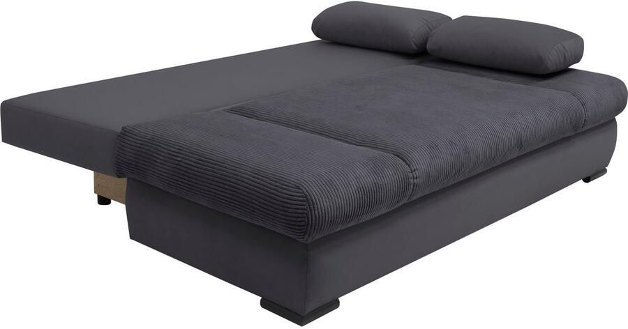 COLLECTION AB Slaapbank Chicago B: 200 cm ligvlak 146x200 cm met bedfunctie bedlade & 2 armleuningkussens vering - Foto 7