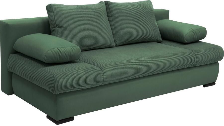 COLLECTION AB Slaapbank Chicago B: 200 cm ligvlak 146x200 cm met bedfunctie bedlade & 2 armleuningkussens vering