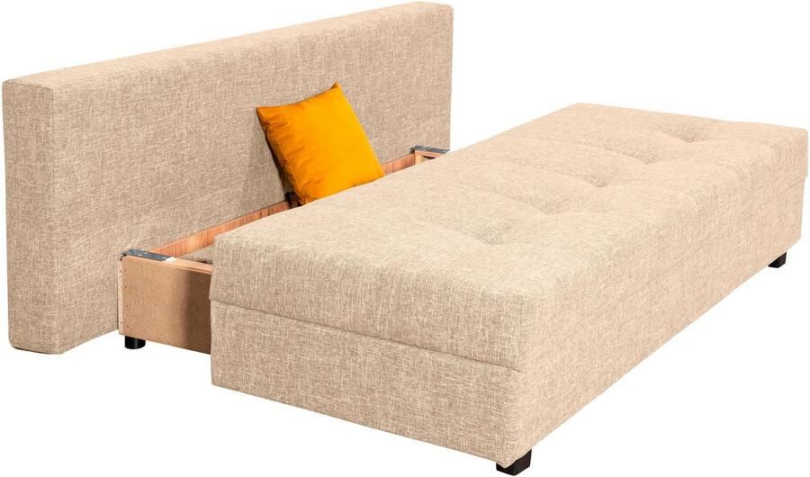 COLLECTION AB Slaapbank DARIA inclusief slaapfunctie en bedlade Slaapbank bedfunctie bedlade inclusief rugkussens veerkern - Foto 6