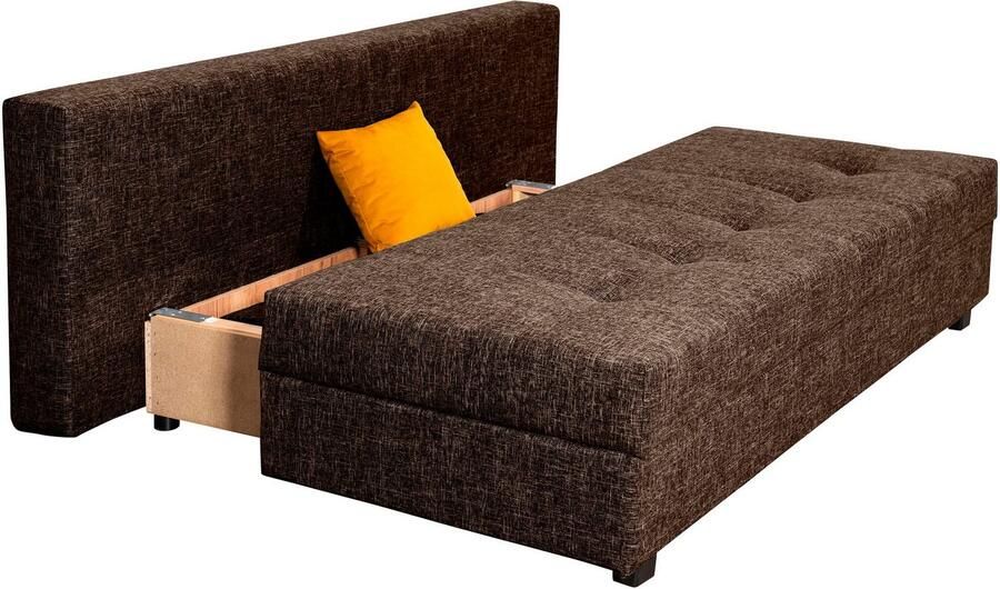 COLLECTION AB Slaapbank DARIA inclusief slaapfunctie en bedlade Slaapbank bedfunctie bedlade inclusief rugkussens veerkern - Foto 6