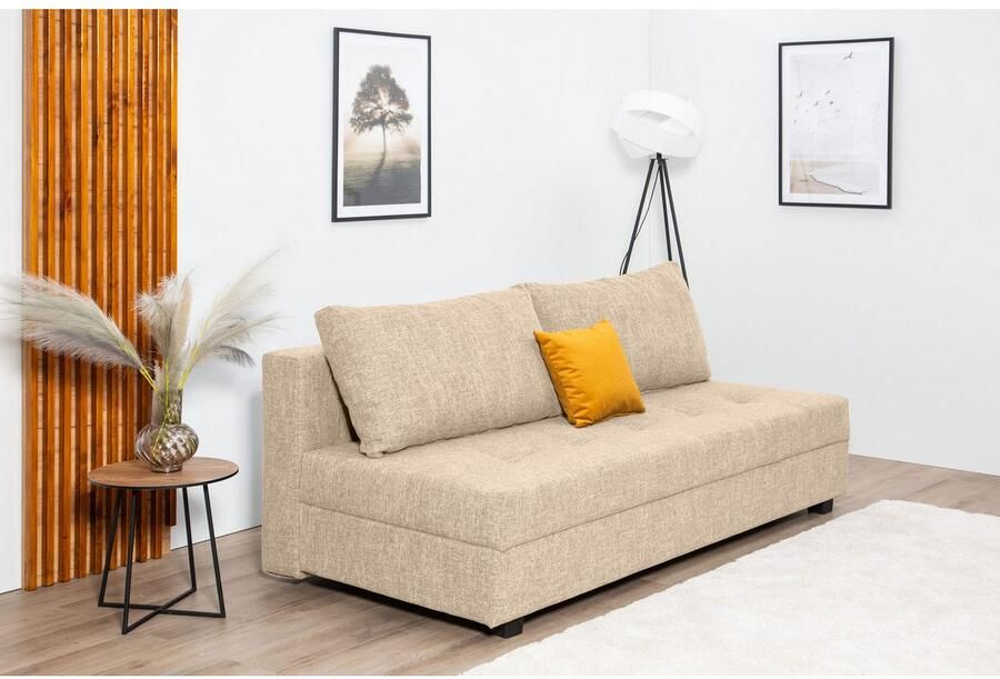 COLLECTION AB Slaapbank DARIA inclusief slaapfunctie en bedlade Slaapbank bedfunctie bedlade inclusief rugkussens veerkern - Foto 2