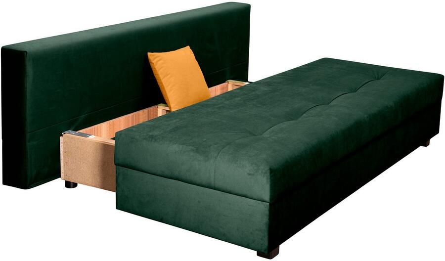 COLLECTION AB Slaapbank DARIA inclusief slaapfunctie en bedlade Slaapbank bedfunctie bedlade inclusief rugkussens veerkern - Foto 5