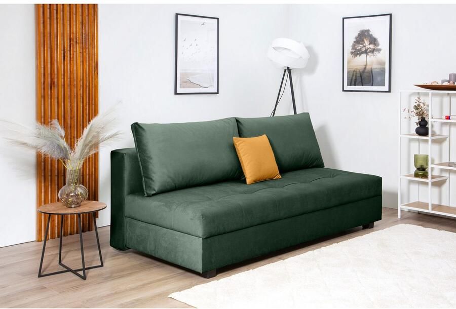 COLLECTION AB Slaapbank DARIA inclusief slaapfunctie en bedlade Slaapbank bedfunctie bedlade inclusief rugkussens veerkern - Foto 2